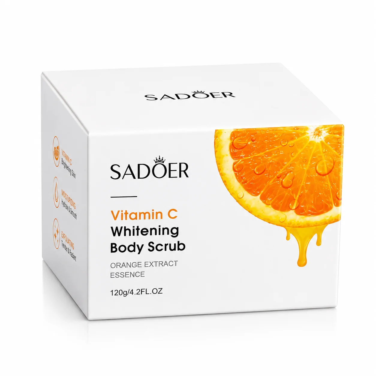 SADOER Vitamin C Whitening Body Scrub with Orange Extract
