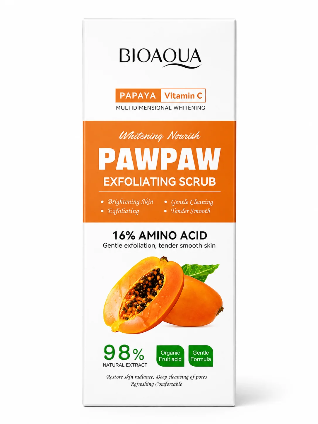BIOAQUA Papaya Vitamin C Exfoliating Scrub 100g