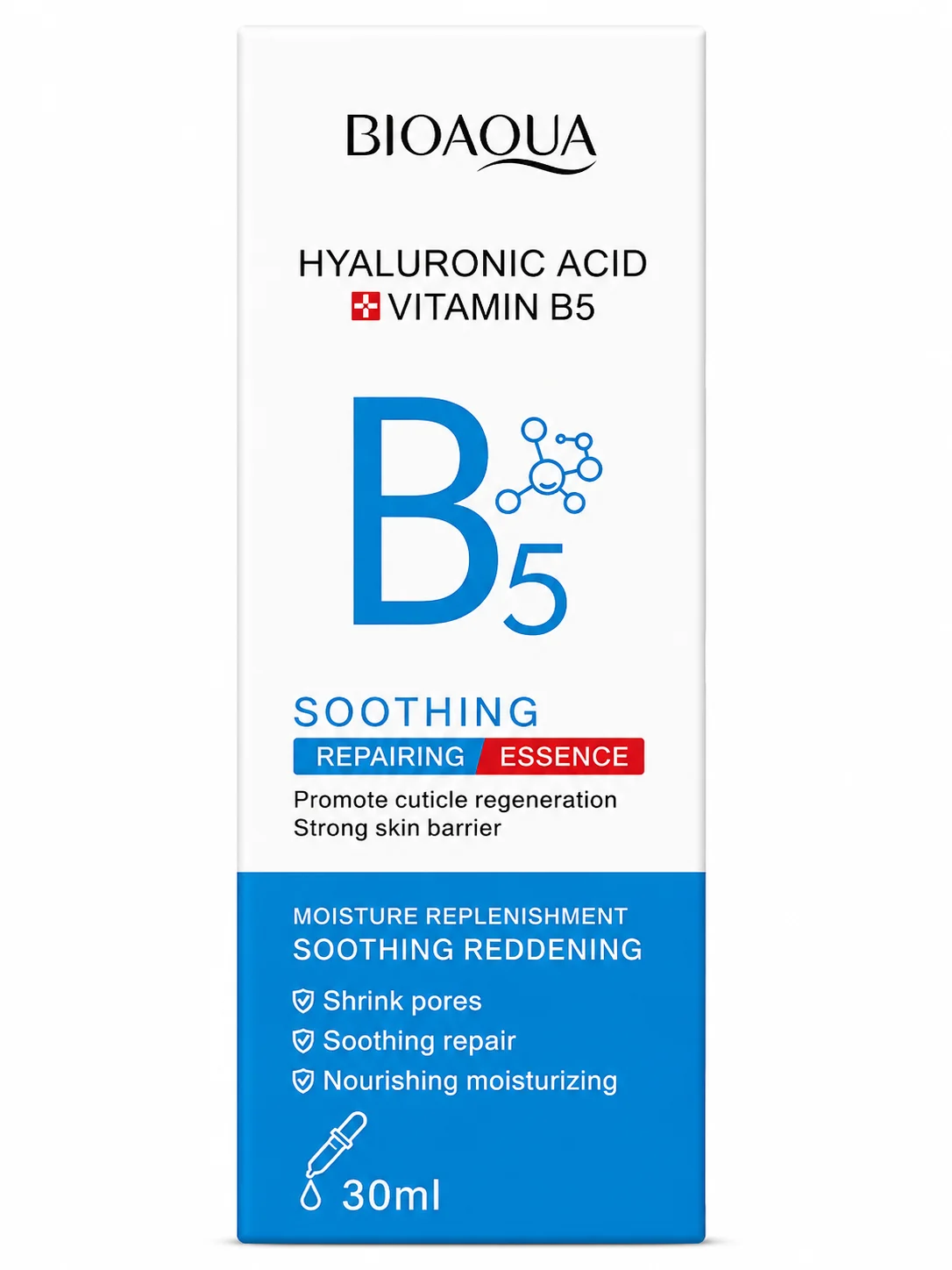 BIOAQUA Hyaluronic Acid + Vitamin B5 Soothing Repairing Essence Serum – 30ml