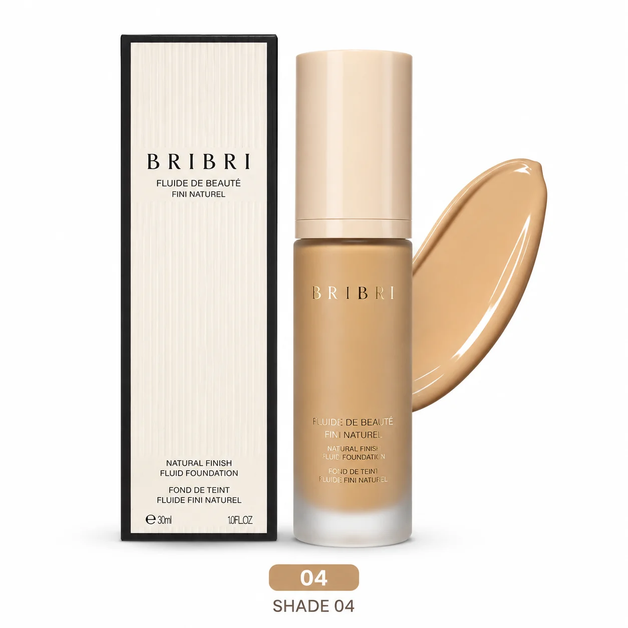 BRIBRI 04 Natural Finish Fluid Foundation – Shade 04 – 30ml