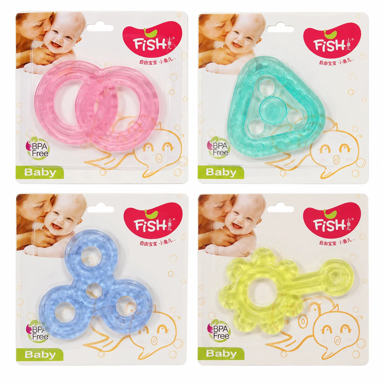 Baby Teething Toys Set | BPA-Free Water-Filled Cooling Teethers | Multi-Shape & Multi-Color