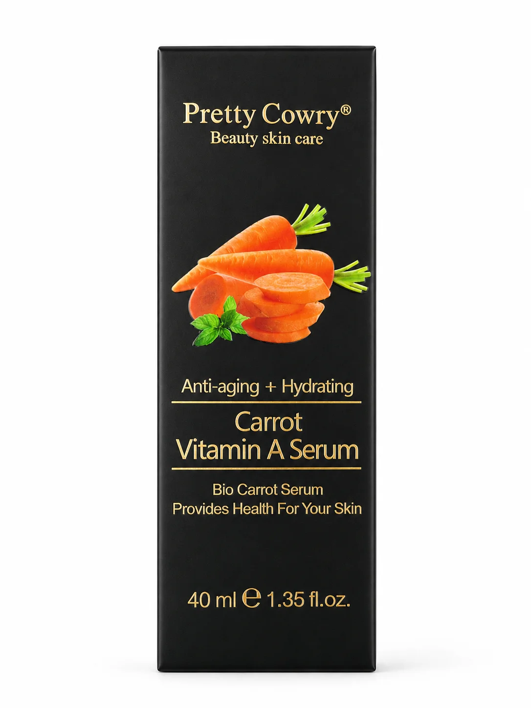 Pretty Cowry Carrot Vitamin A Serum – Anti-Aging & Hydrating Bio Carrot Serum 40ml