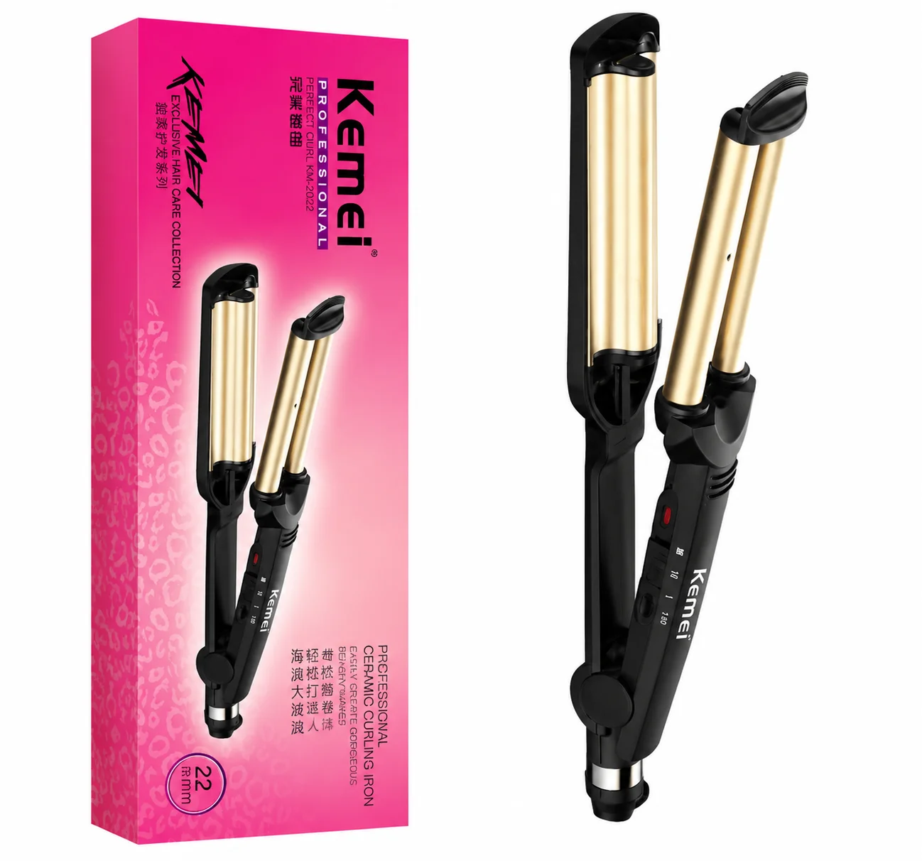 Kemei Professional Ceramic Curling Iron – Model KM-2022