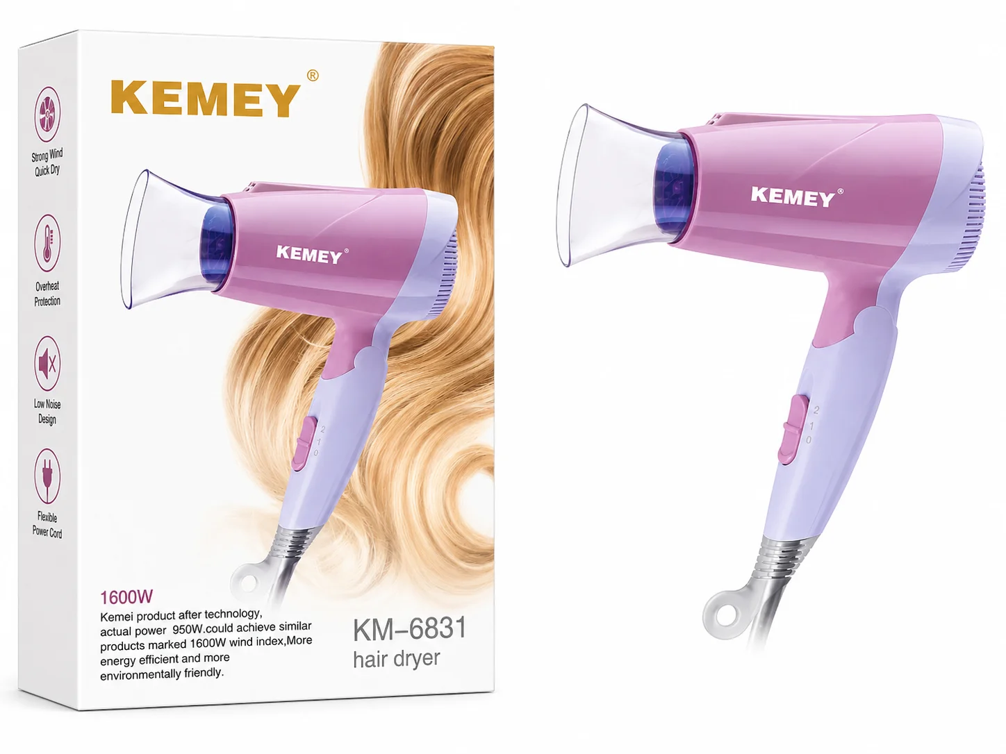 KEMEY KM-6831 Hair Dryer