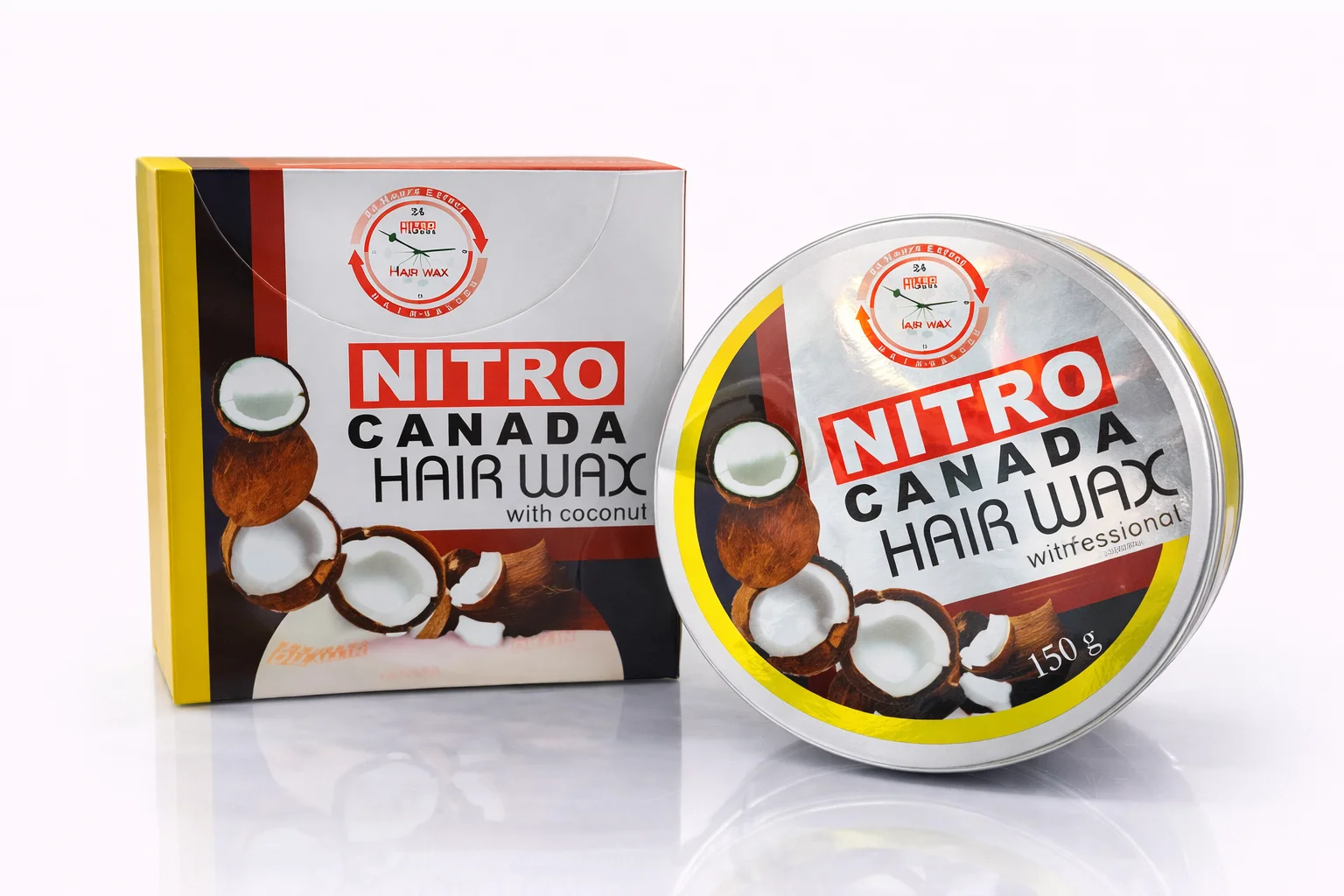 Nitro Canada Hair Wax with Coconut Extracts – Professional Strong Hold & Natural Shine (150g)