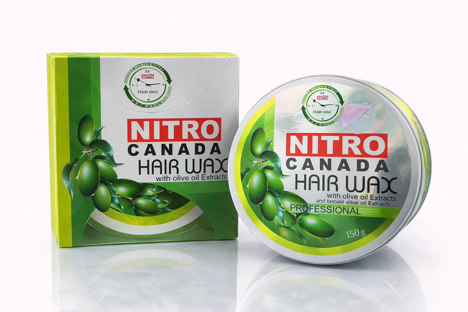 Nitro Canada Hair Wax with Olive Oil Extract – Professional Strong Hold Styling Wax (150g)