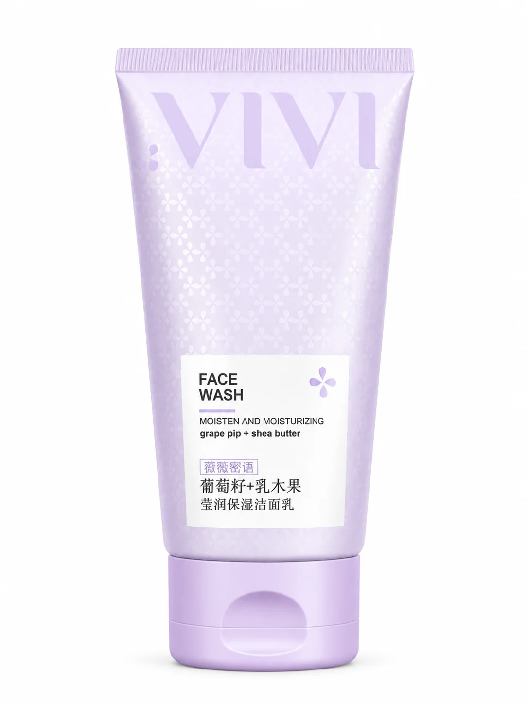VIVI Moisten & Moisturizing Face Wash with Grape Seed & Shea Butter – Hydrating Facial Cleanser