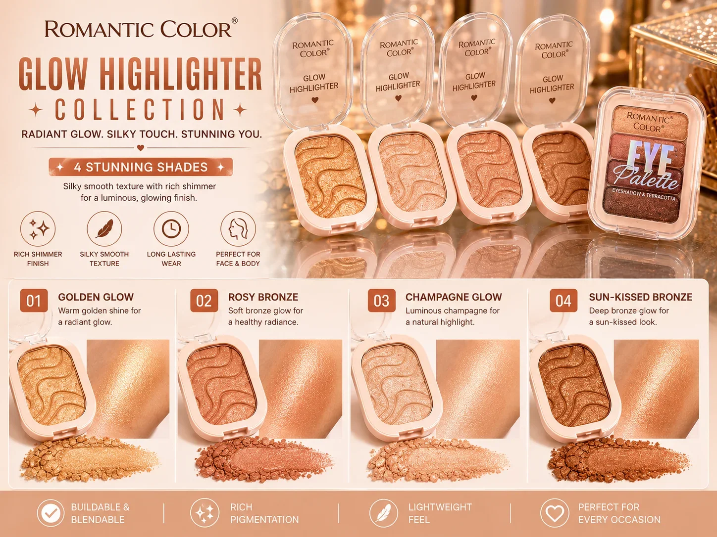 Romantic Color Glow Highlighter Collection ✨