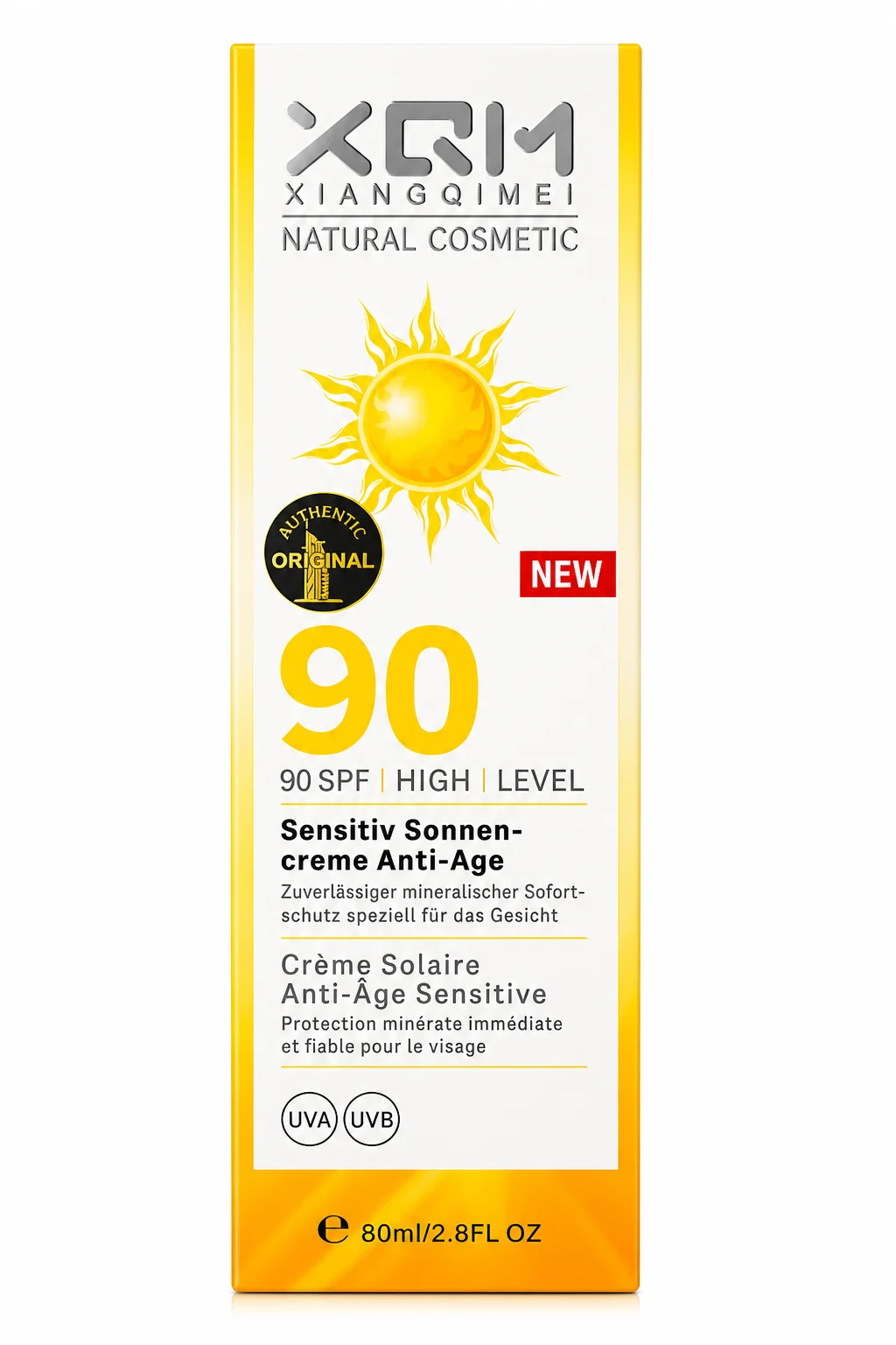 XQM Xiangqimei SPF 90 Natural Cosmetic Sunscreen (80ml)