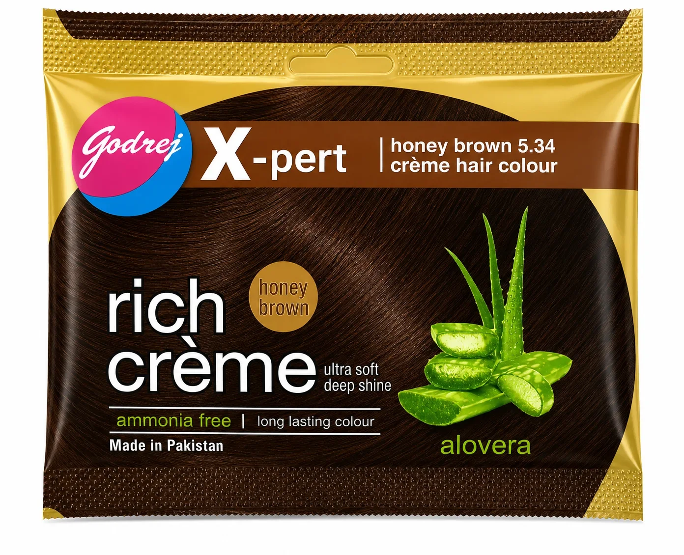 Godrej X-pert Rich Crème Hair Colour – Honey Brown 5.34