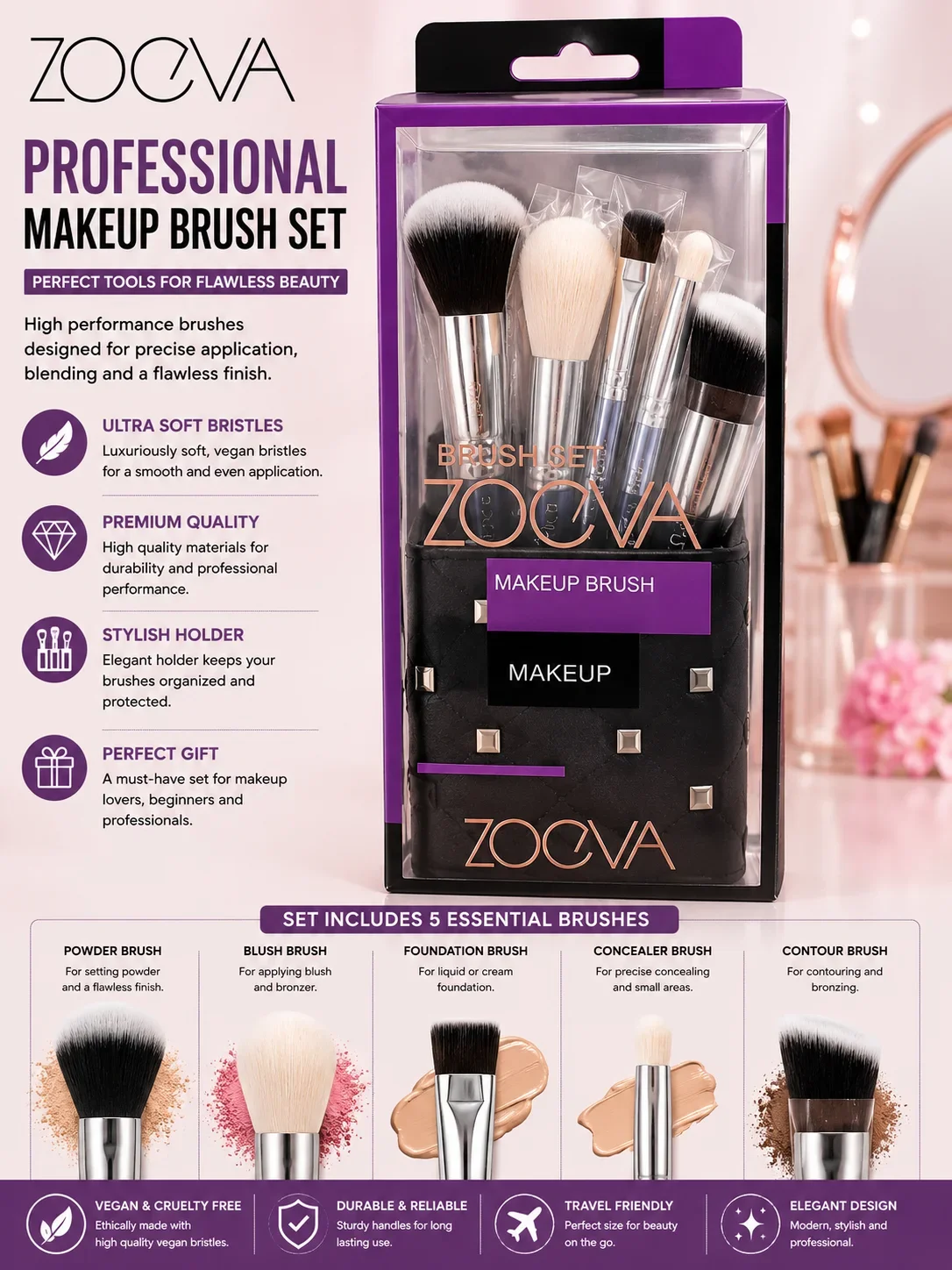 ZOEVA Professional Makeup Brush Set
