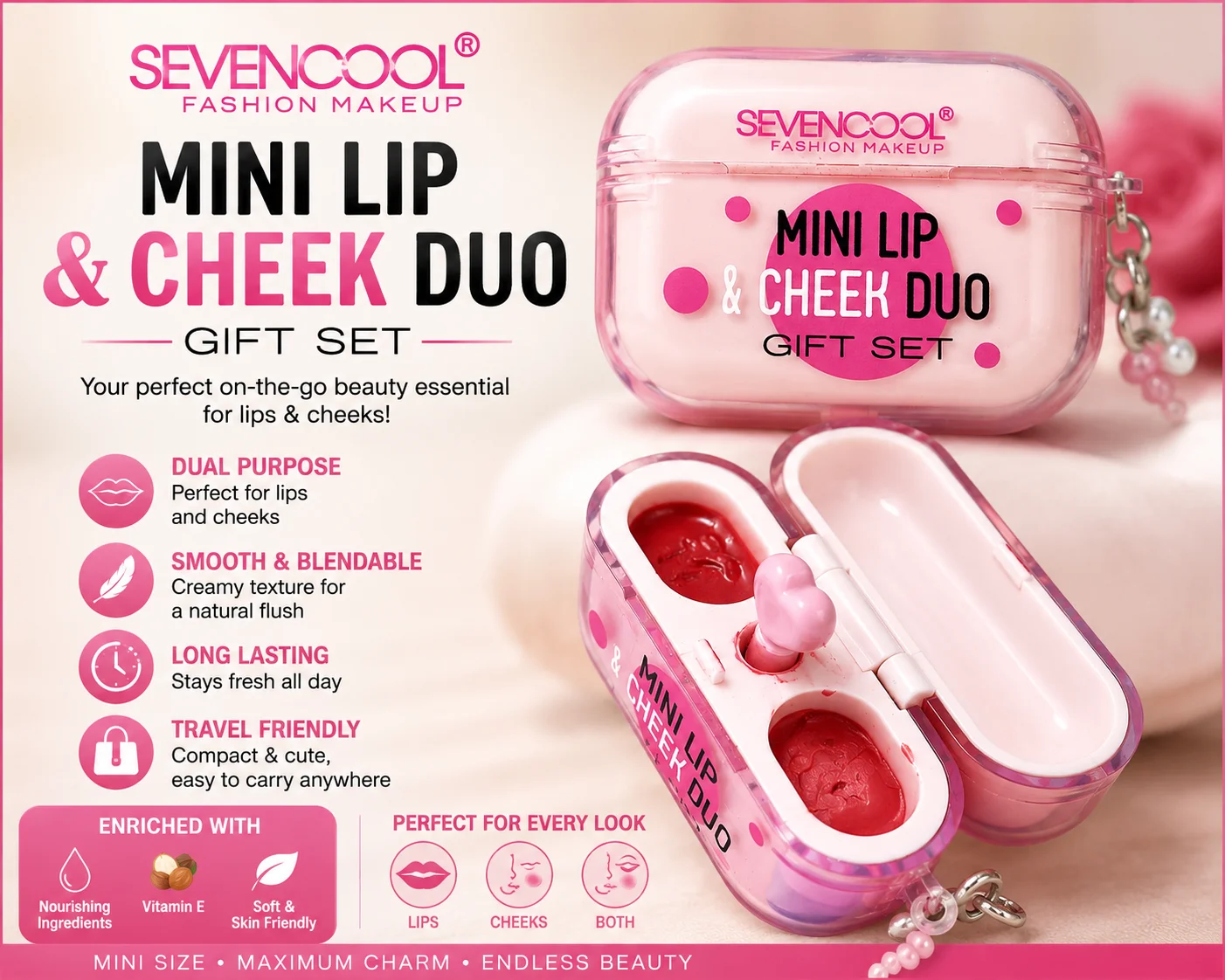 SEVENCOOL Mini Lip & Cheek Duo Gift Set