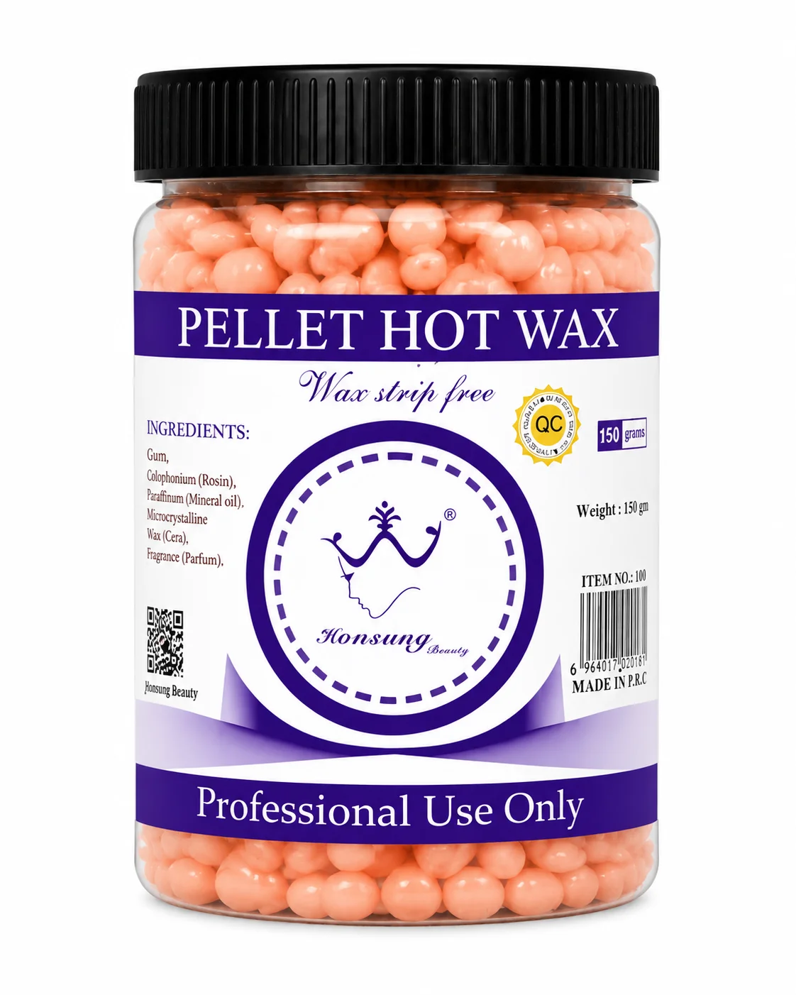 Honsung Pellet Hot Wax – 150g, Wax Strip Free, Professional Use Only