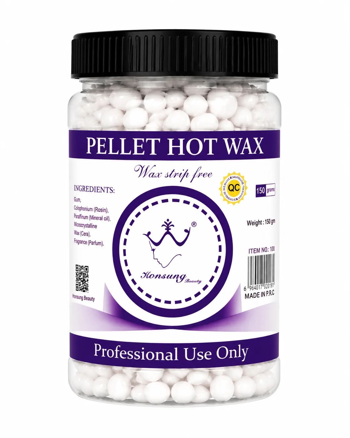 Honsung Pellet Hot Wax – 150g, Wax Strip Free, Professional Use Only