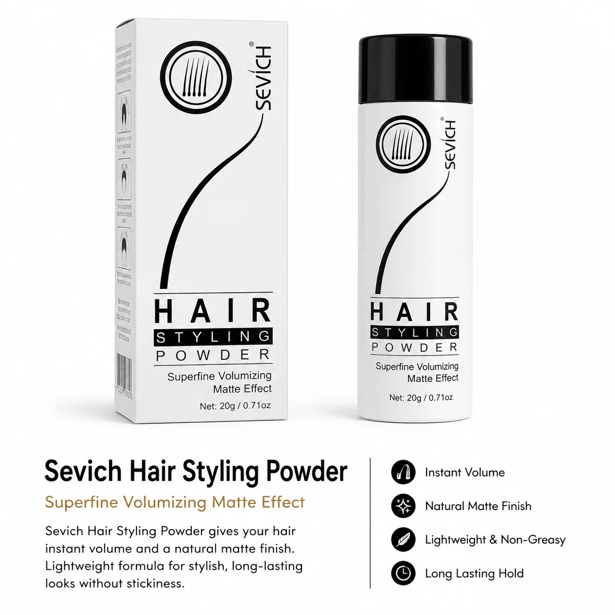 Sevich Hair Styling Powder – Superfine Volumizing Matte Effect 20g