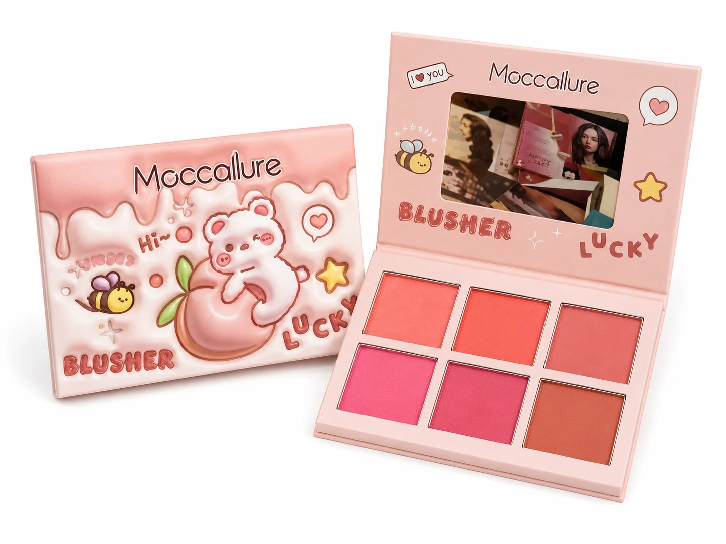 Mocallure Lucky Blusher Palette – 6 Color Soft Matte Blush Kit
