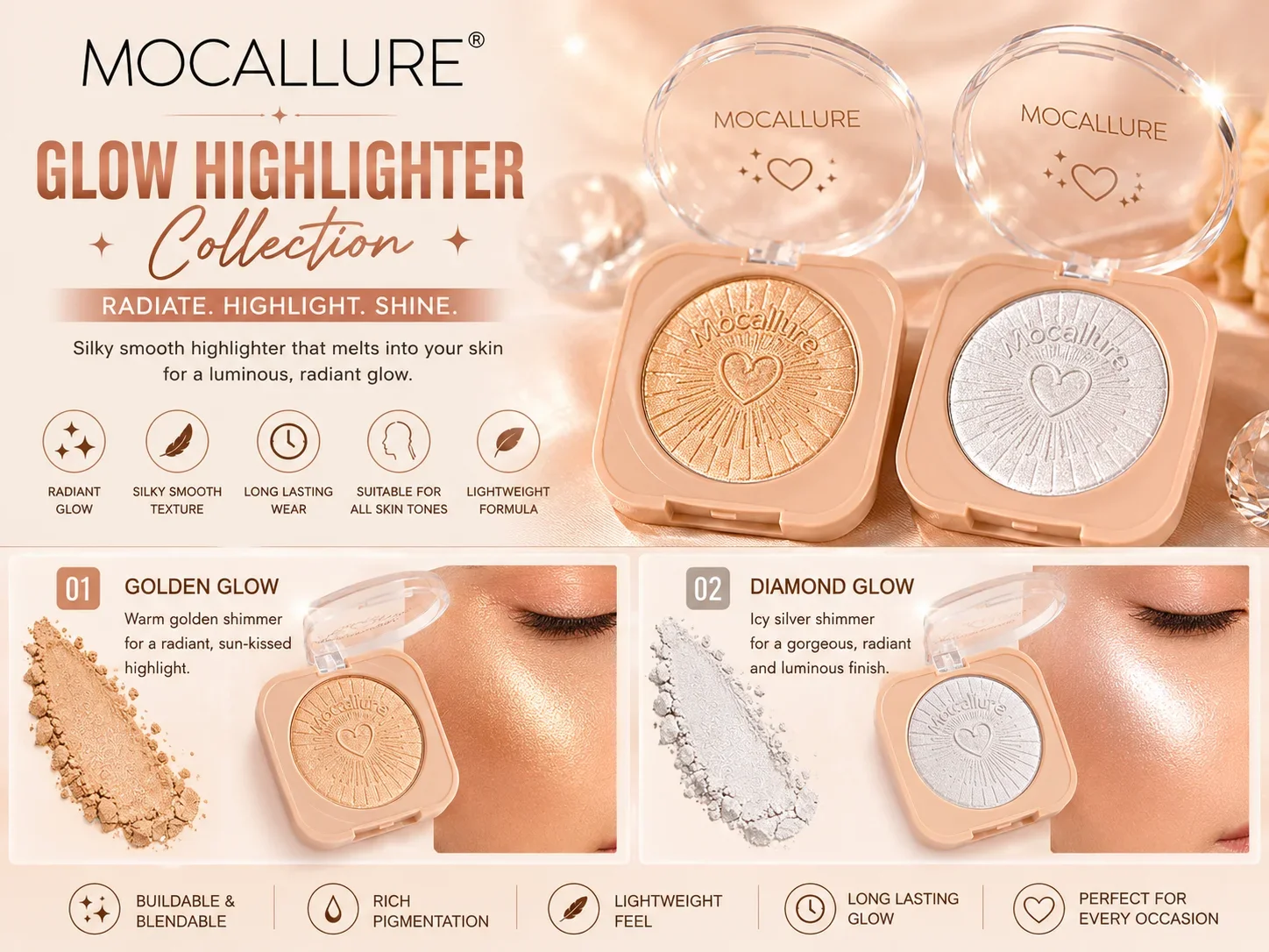 Mocallure Glow Highlighter Collection