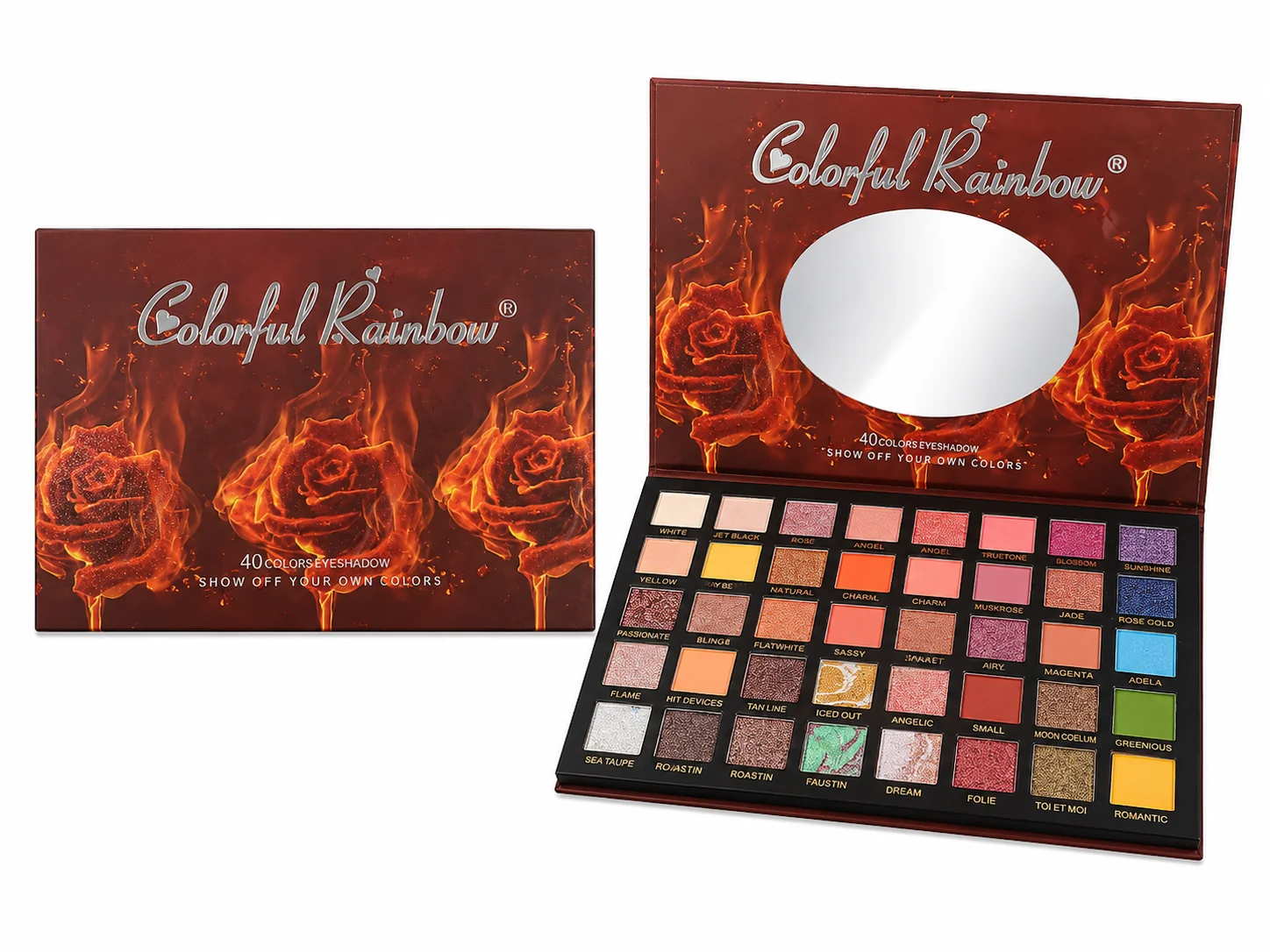 Colorful Rainbow 40 Color Eyeshadow Palette – Professional Makeup Kit