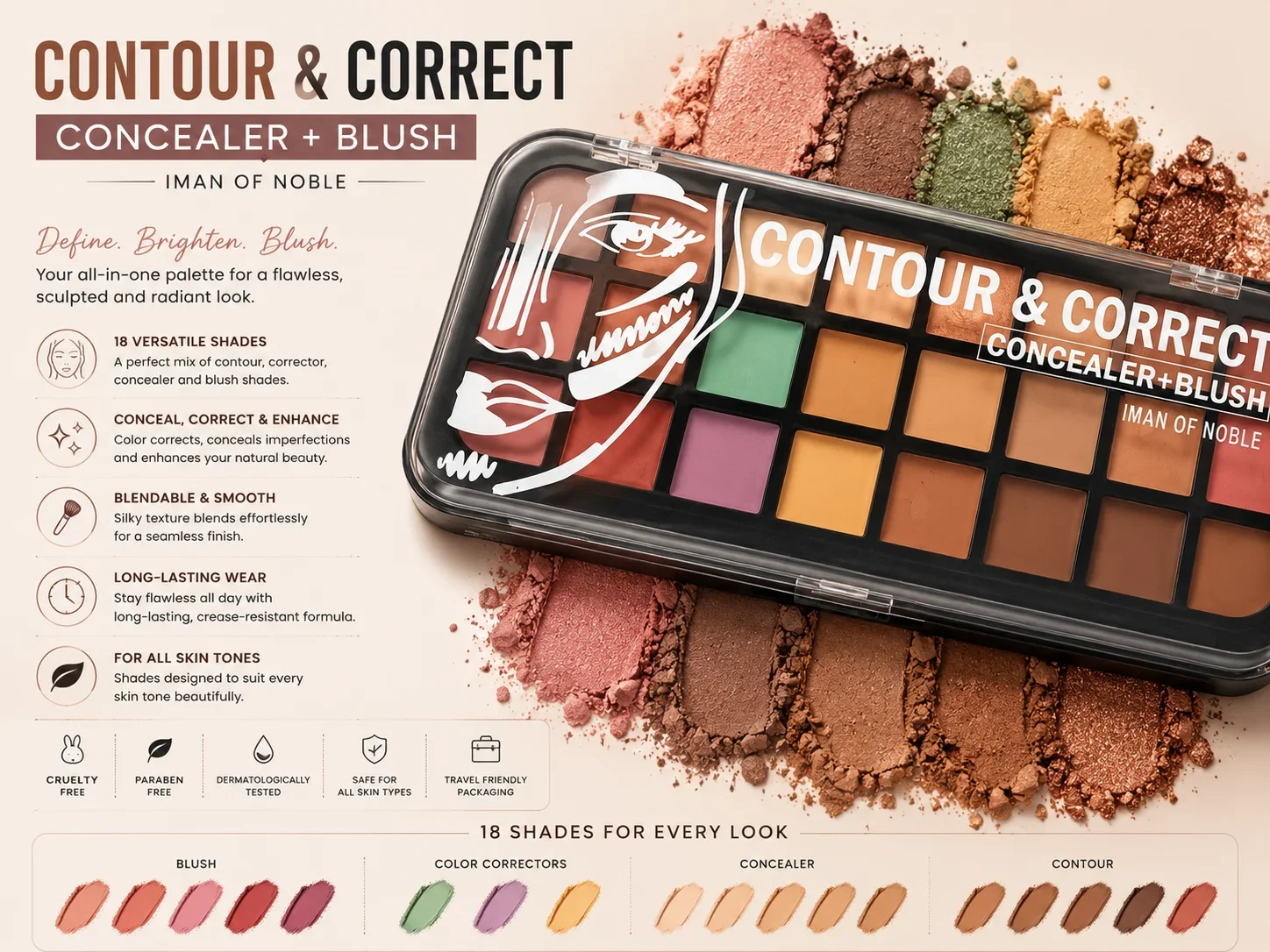 Contour & Correct Concealer + Blush Palette
