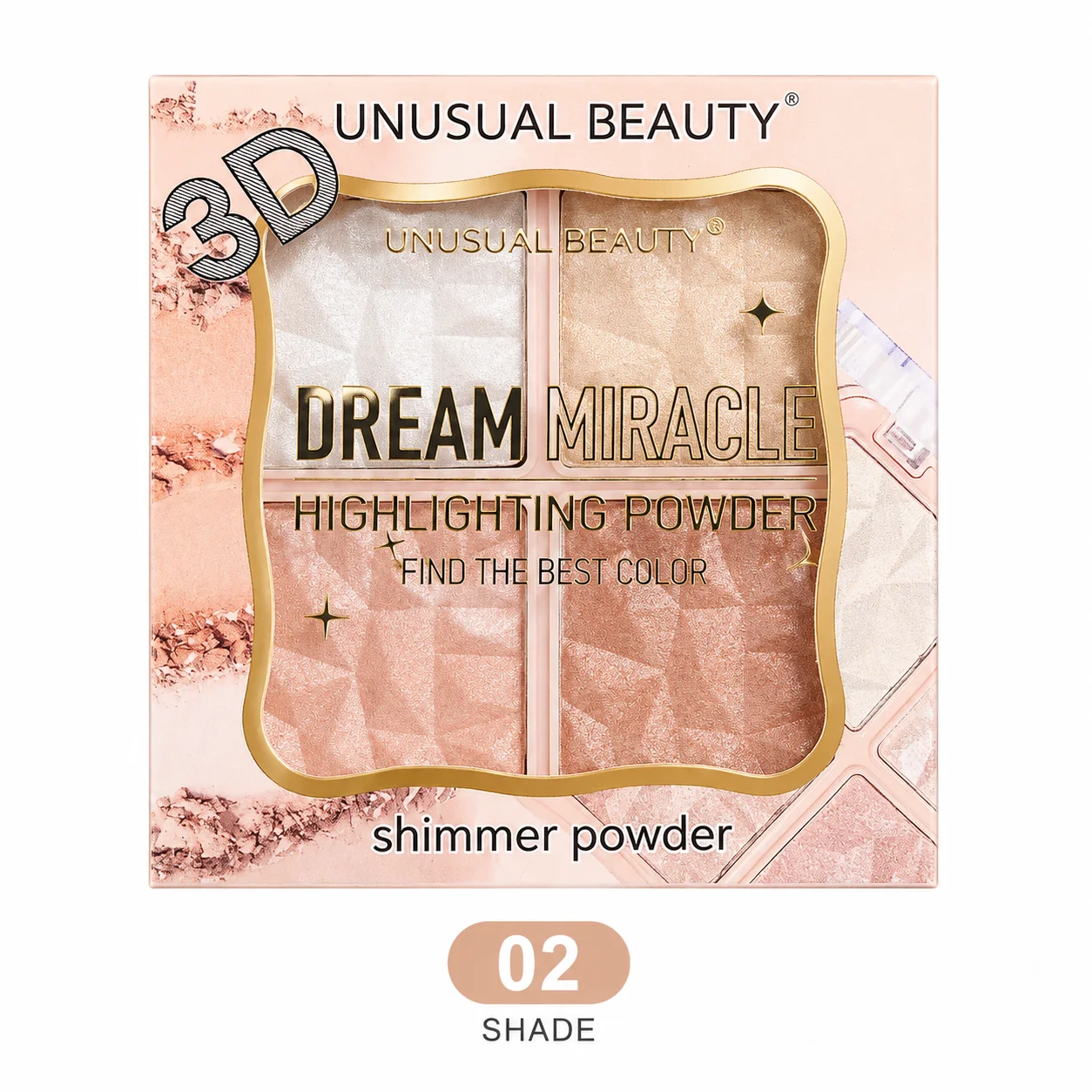 Unusual Beauty Dream Miracle 3D Highlighting Powder – Shimmer Powder (Shades 01, 02 & 03)