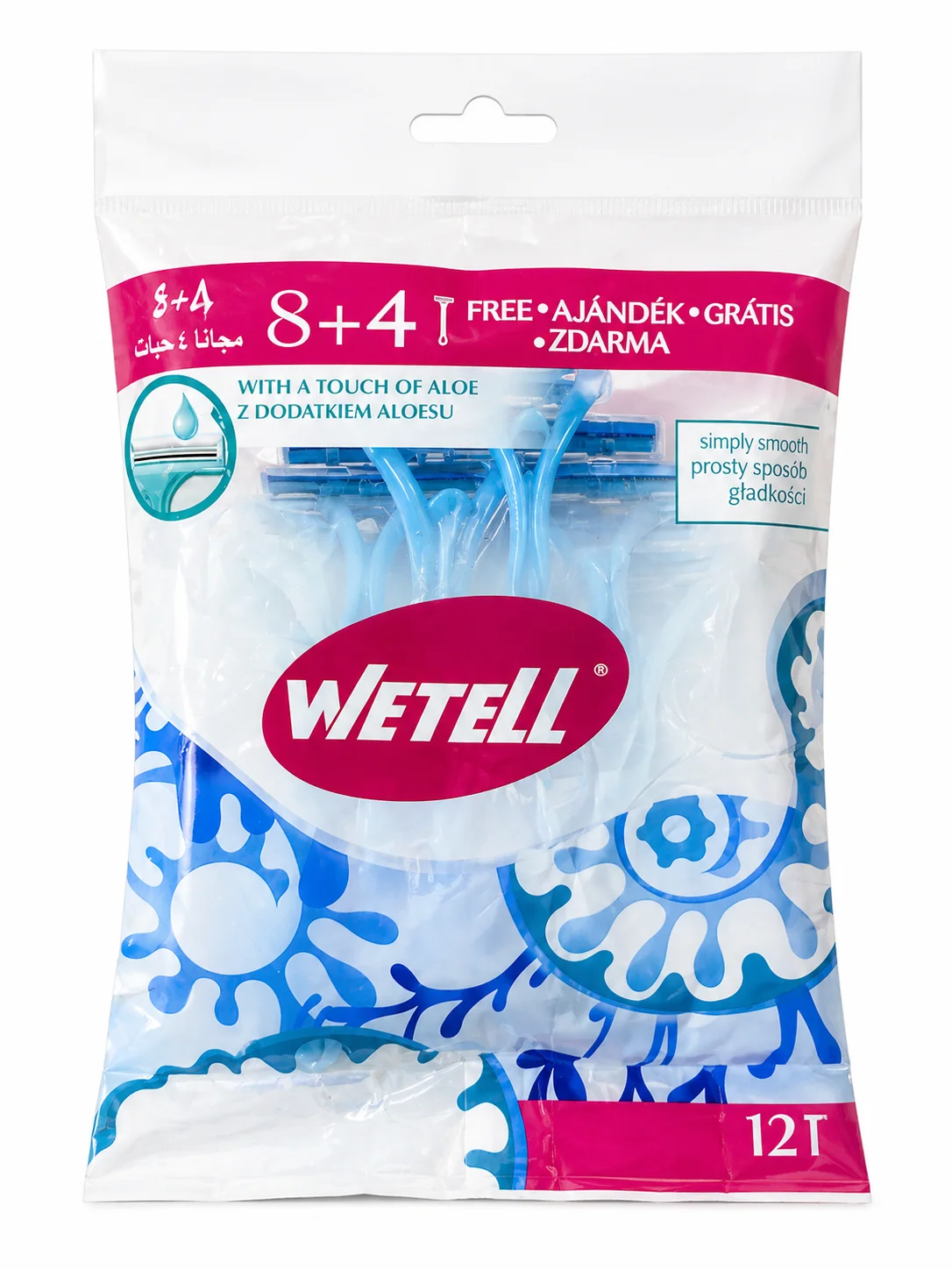 Wetell Disposable Razors – 12 Pack (8+4 Free)