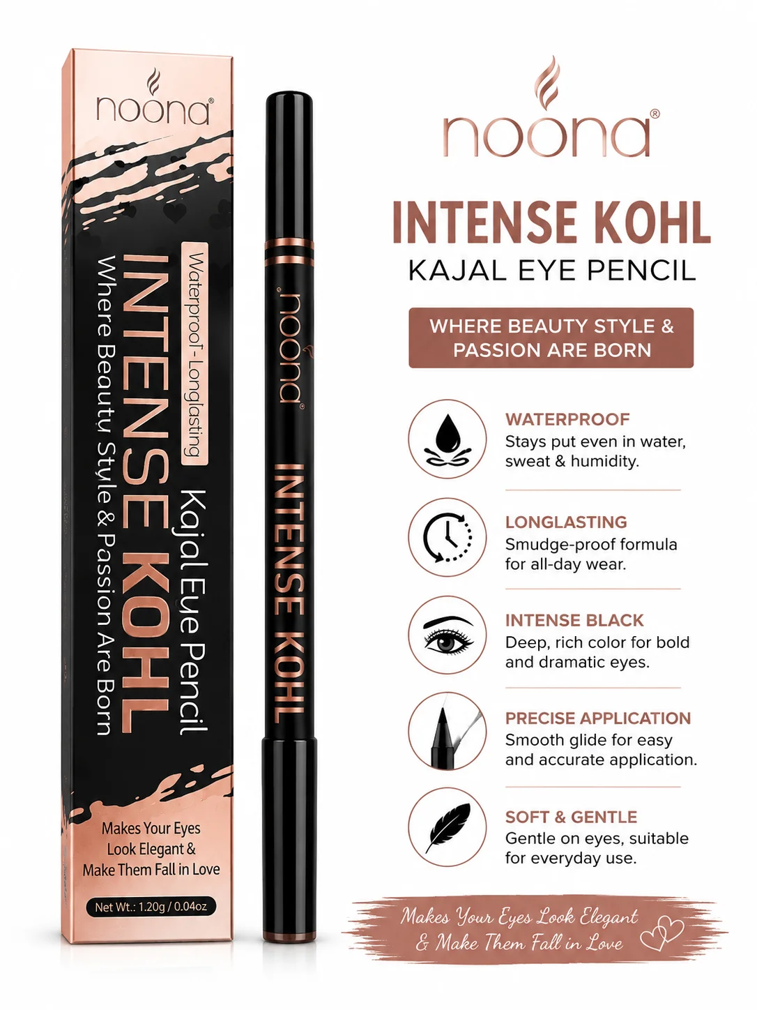 IVoona Intense Kohl Kajal Eye Pencil