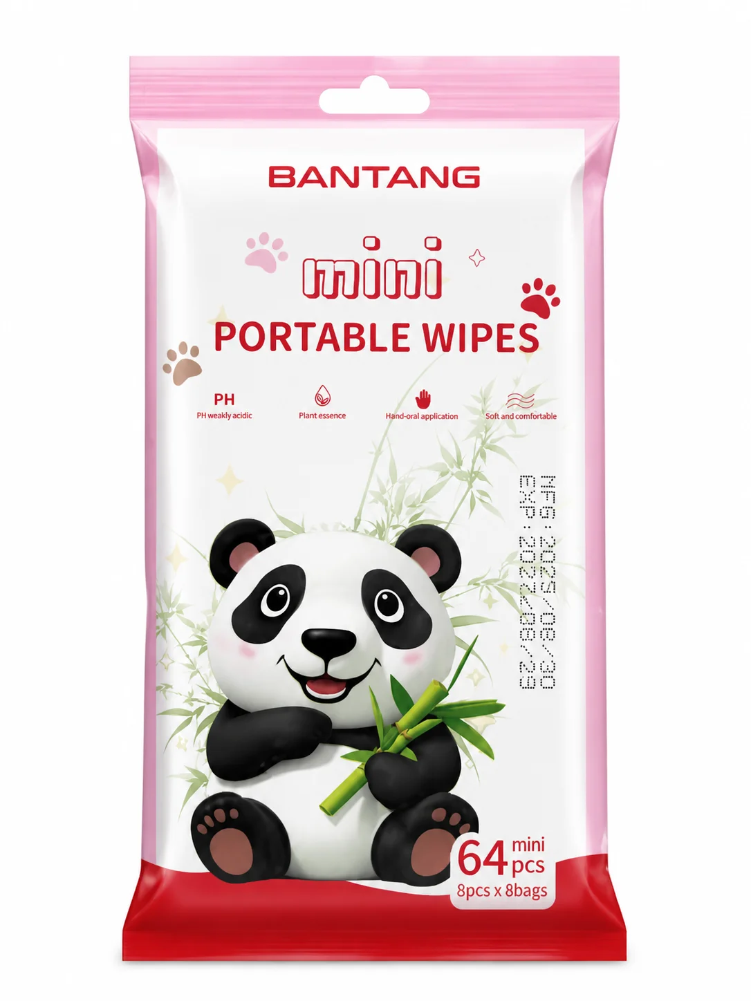 Bantang Mini Portable Wipes – Soft & Gentle (64 pcs)