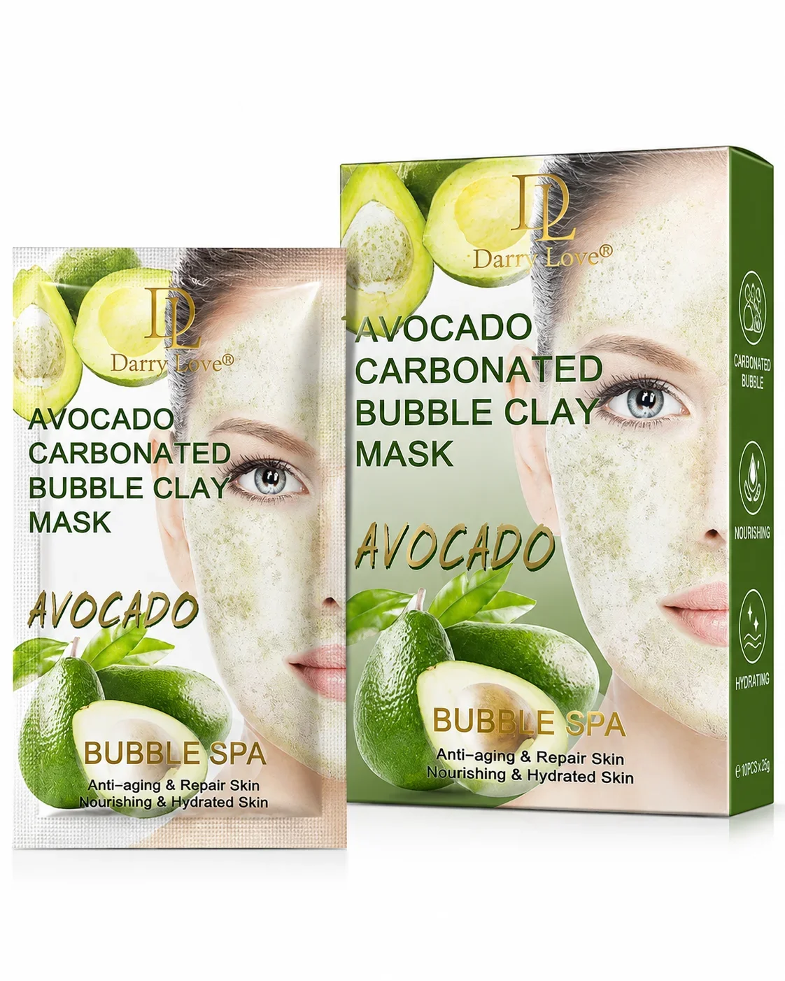 Darry Love Avocado Carbonated Bubble Clay Mask