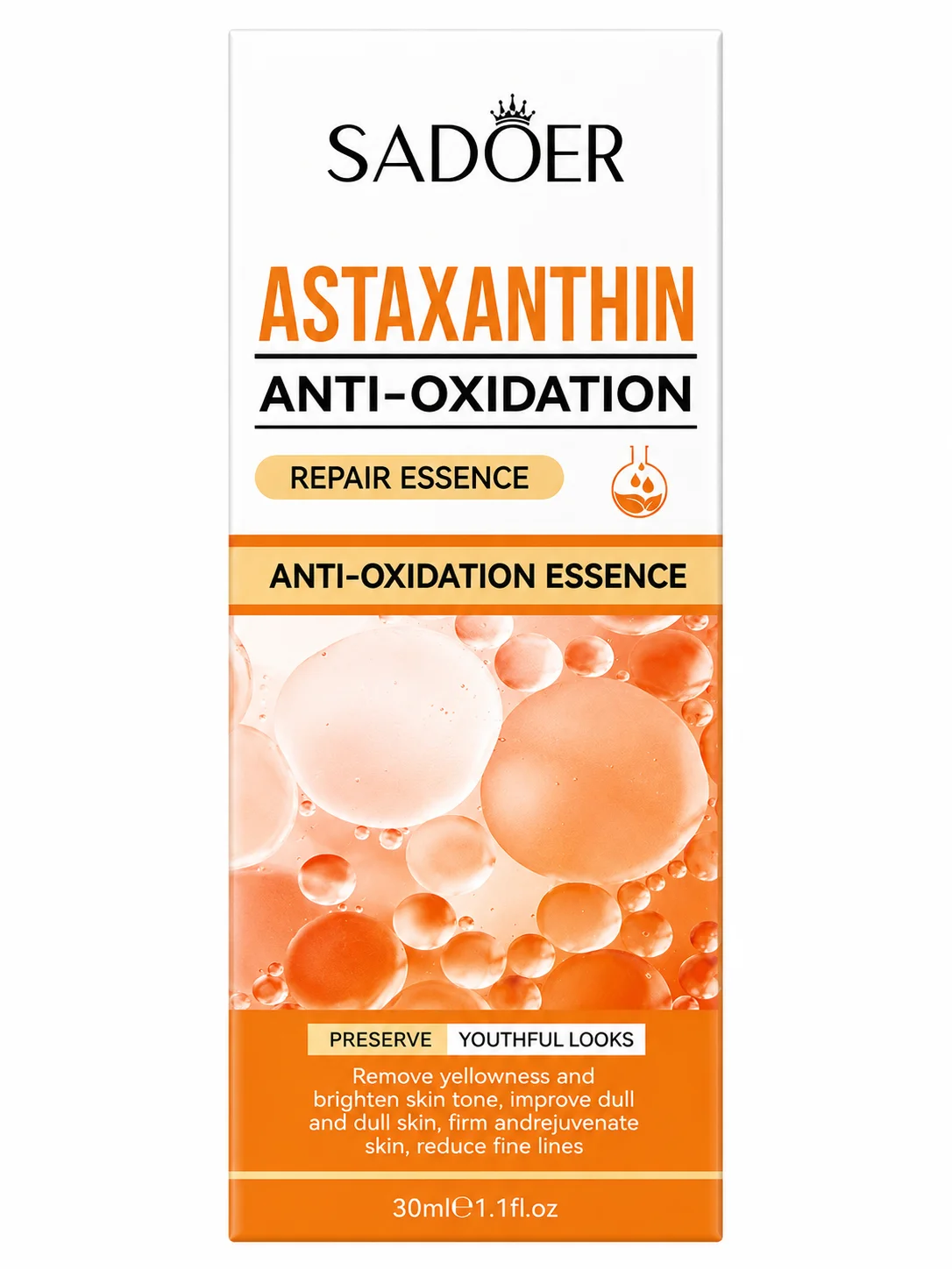 SADOER Astaxanthin Anti-Oxidation Repair Essence – Brightening & Firming Serum 30ml