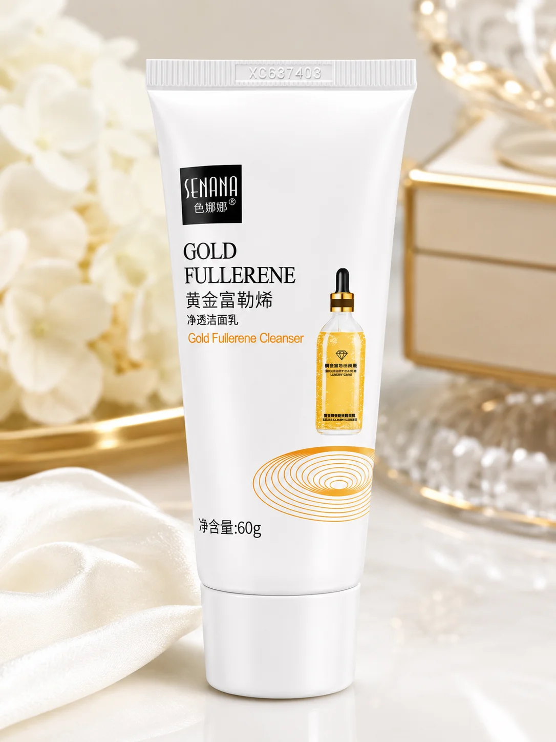SENANA Gold Fullerene Cleanser 60g – Deep Cleansing Face Wash