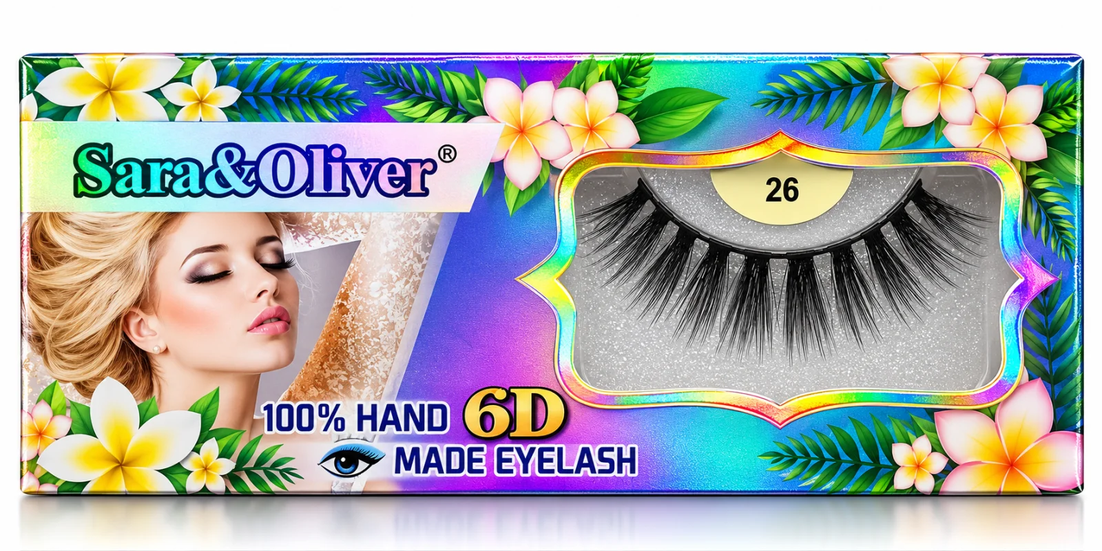 Sara & Oliver 6D Handmade False Eyelashes – Style 26 – 1 Pair