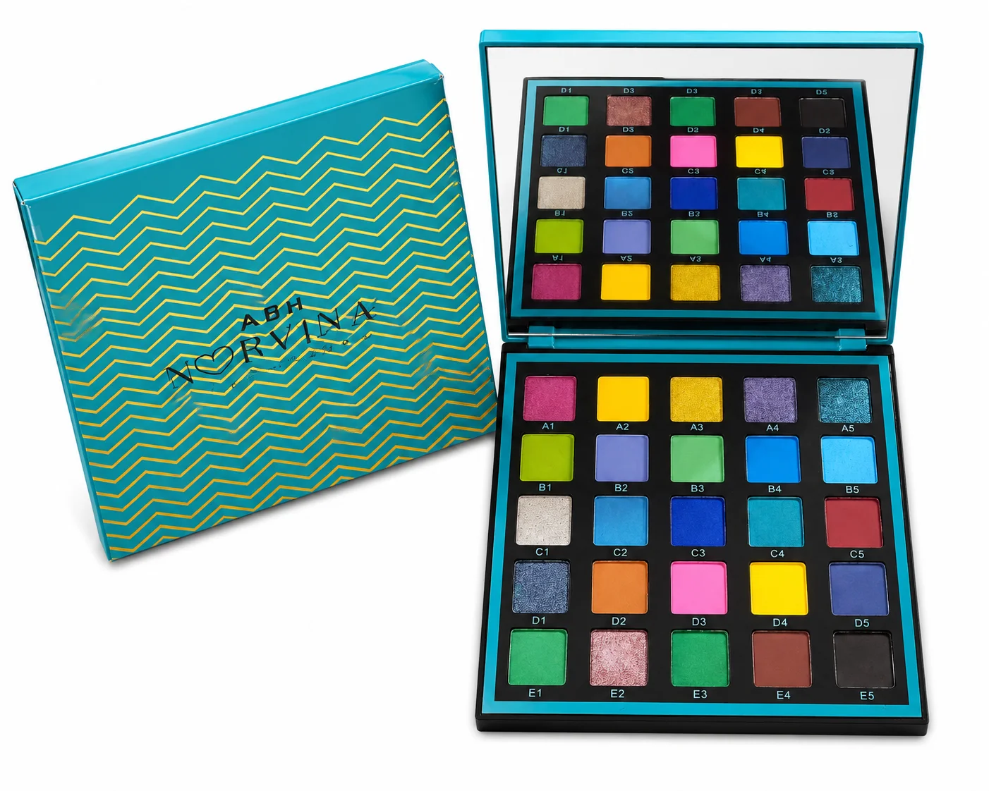 ABH Norvina 25 Color Eyeshadow Palette – Vibrant Matte & Shimmer Shades