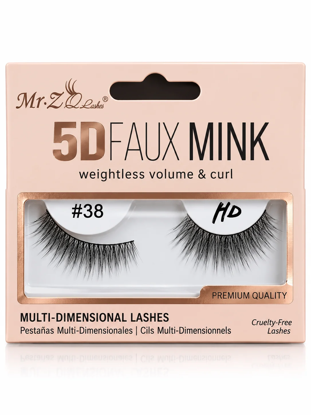 Mr. Z 5D Faux Mink False Eyelashes #38 – HD Multi-Dimensional Lashes
