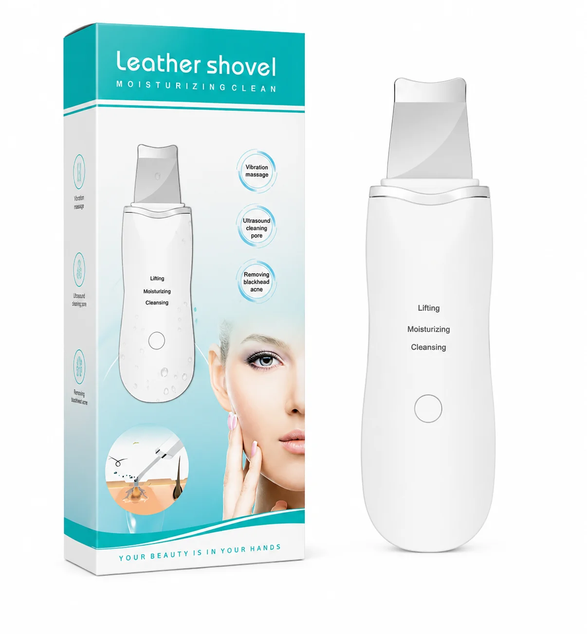 Leather Shovel - Smart Moisturizing and Cleansing Head Massager