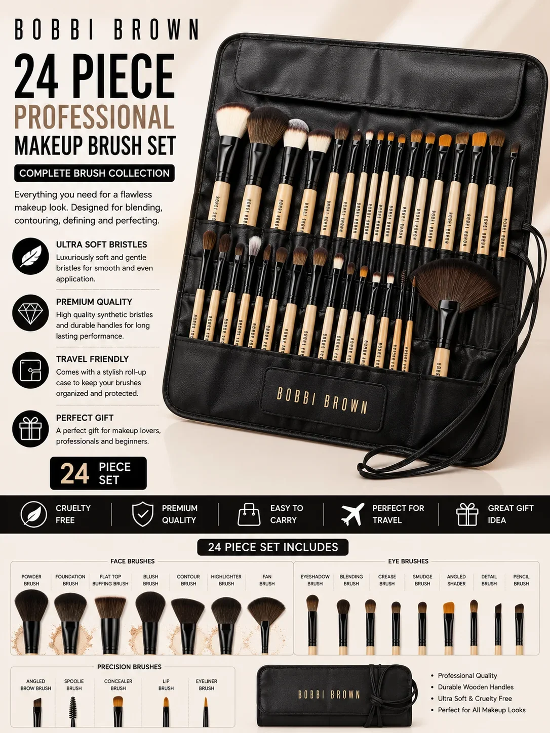 Bobbi Brown 24 Piece Professional Makeup Brush Set large