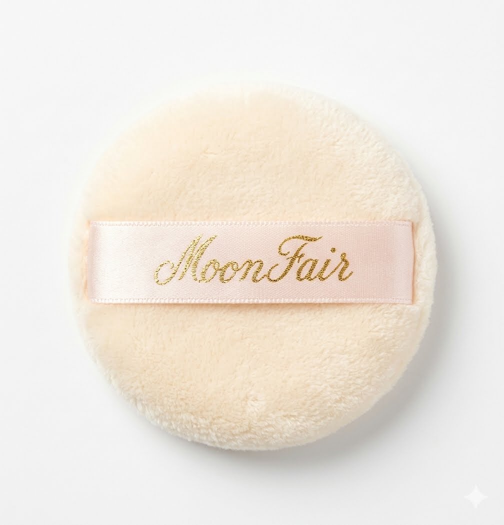 MoonFair Premium Large Round Velour Makeup Powder Puff