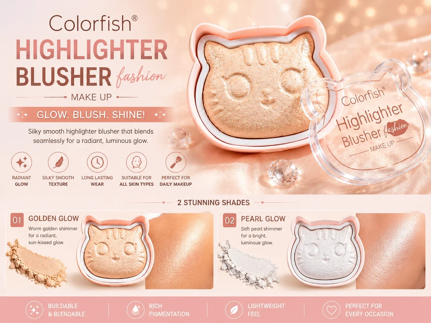 Colorfish Highlighter Blusher Collection