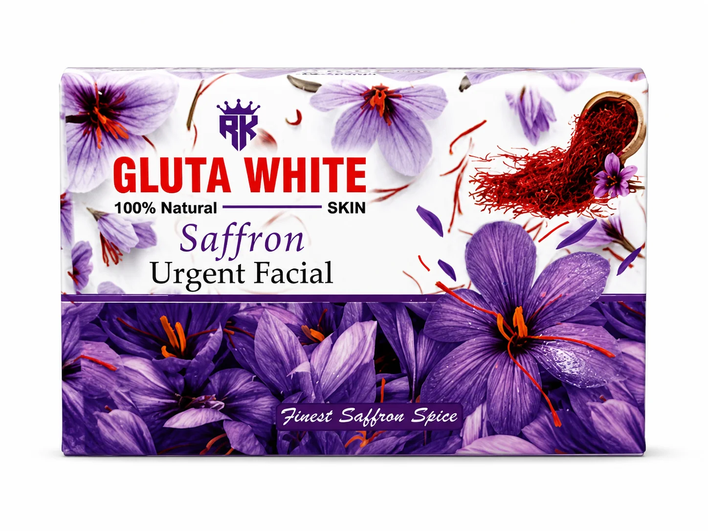 Gluta White Saffron Urgent Facial Kit – Brightening & Skin Glow Treatment