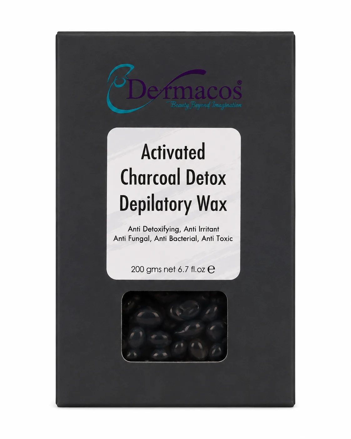 Dermacos Activated Charcoal Detox Depilatory Wax – 200g, Anti-Detoxifying & Anti-Bacterial