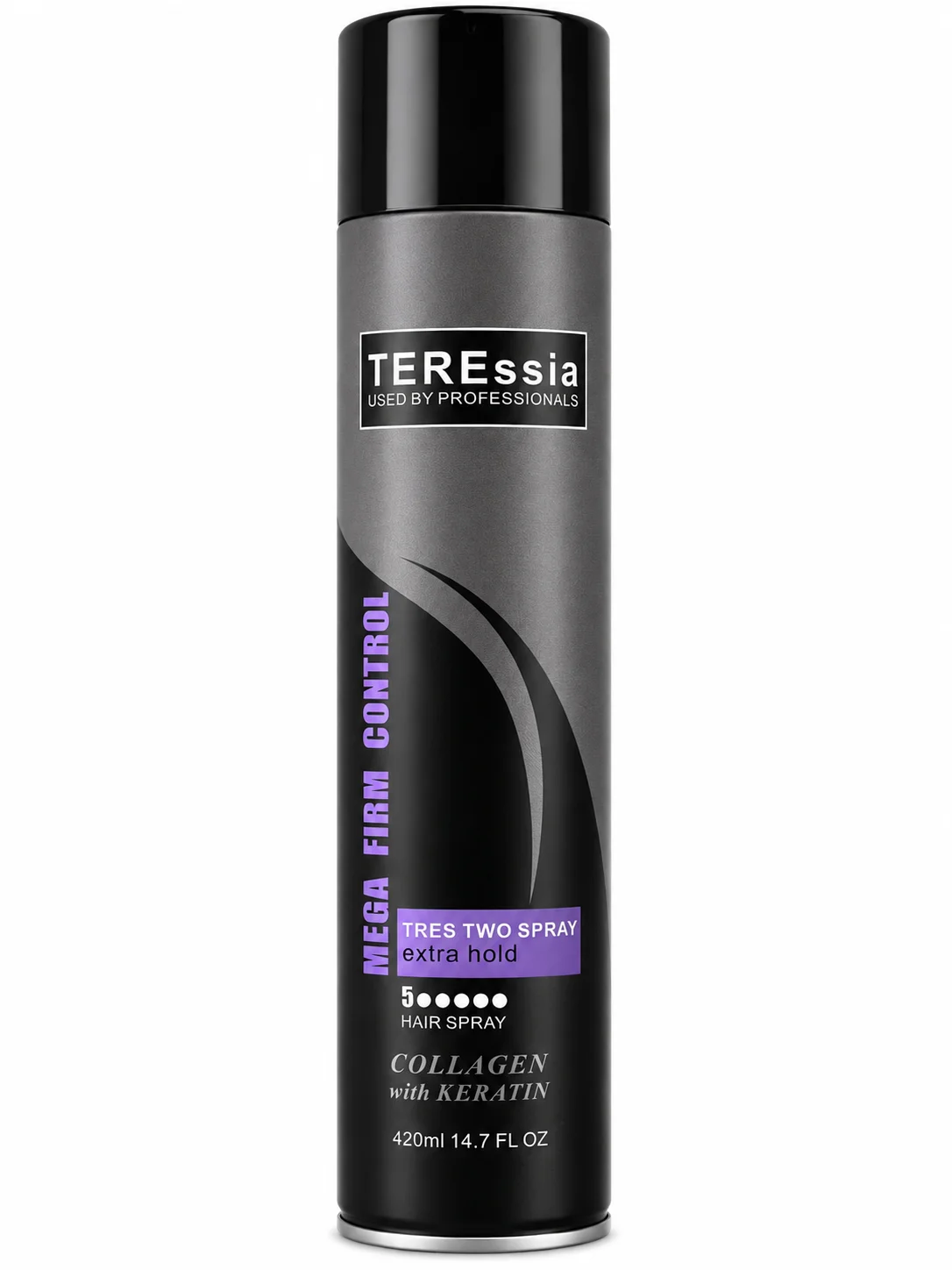 TEREssia Mega Firm Control Hair Spray – Extra Hold with Collagen & Keratin