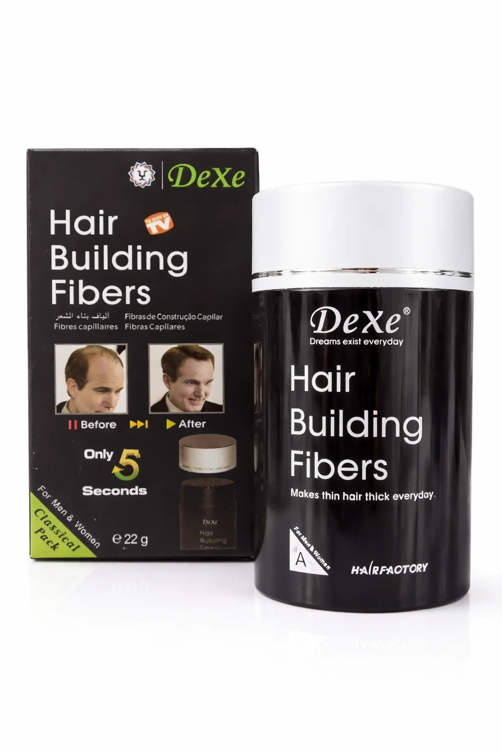 Dexe Hair Building Fibers – Instant Hair Thickening Solution (22g)