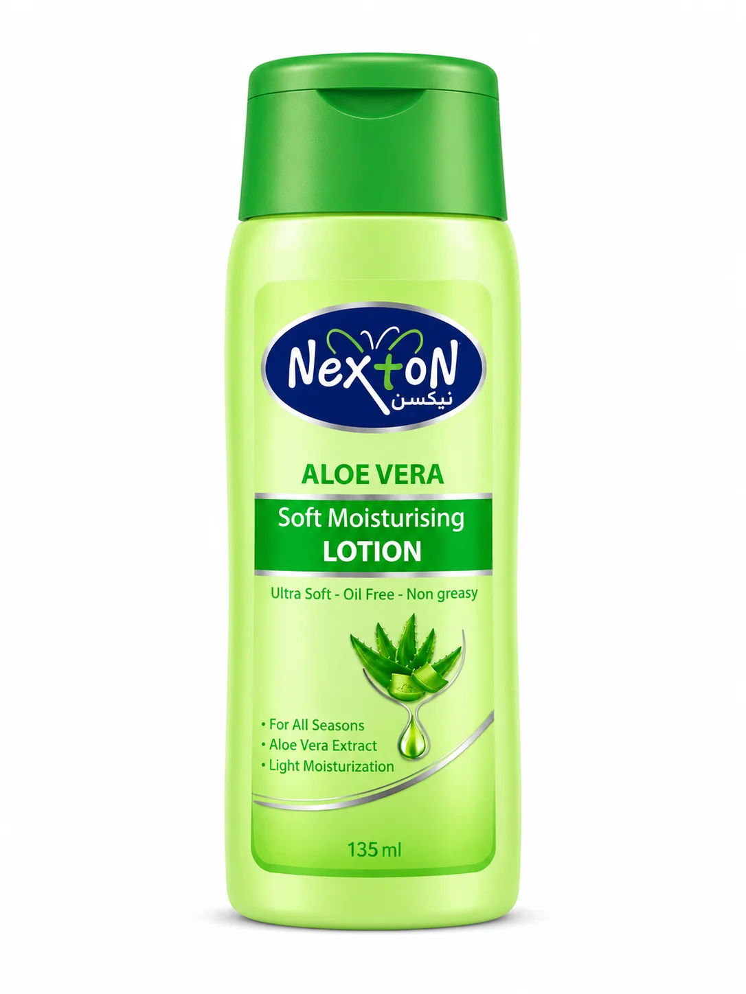 Nexton Aloe Vera Soft Moisturising Lotion – Oil Free & Non-Greasy | 135ml