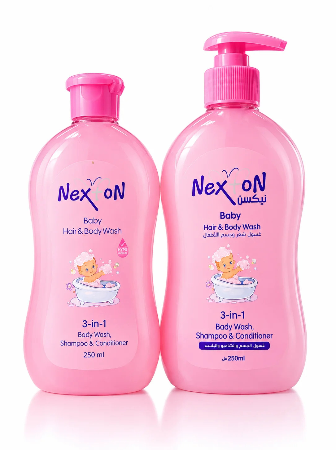 Nexton Baby Hair & Body Wash 3-in-1 – Shampoo, Conditioner & Body Wash | 250ml