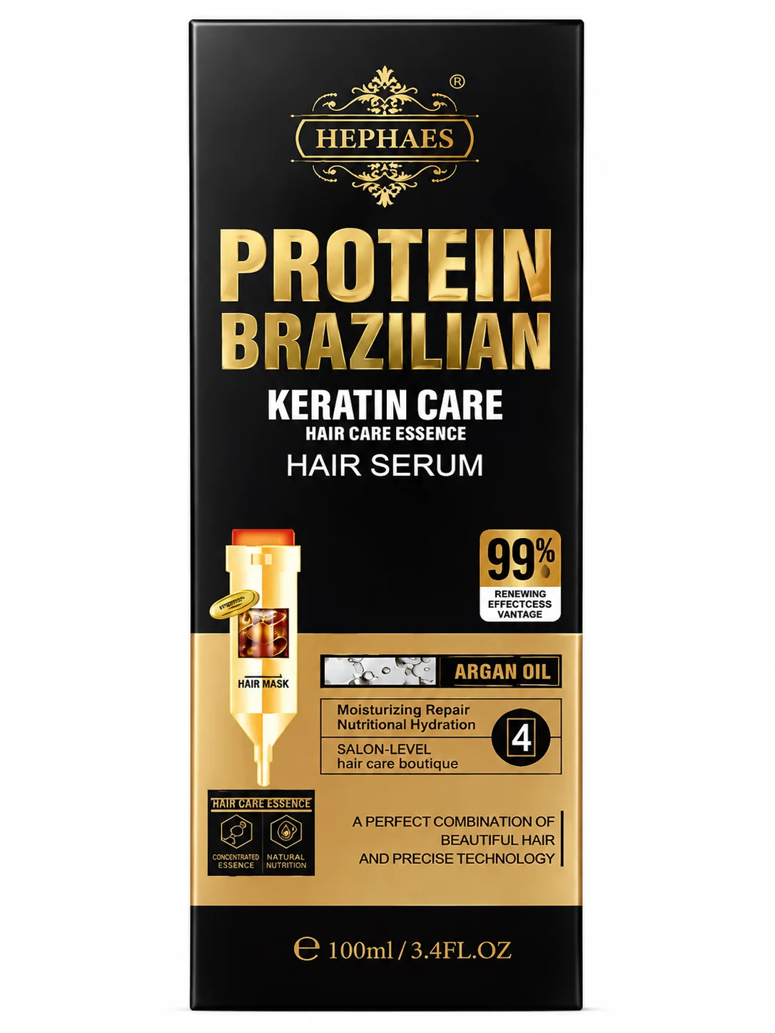 Hephaes Protein Brazilian Keratin Care Hair Serum – 100ml