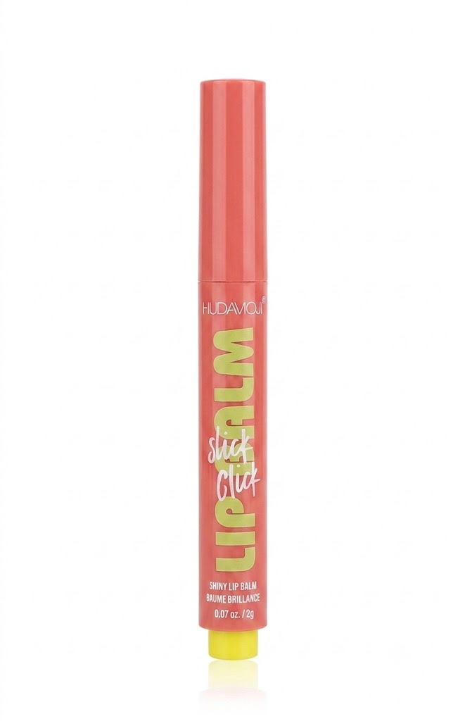 HUDAMOJI Slick Click Shiny Lip Balm Stick – Long-Lasting Hydrating Lip Gloss