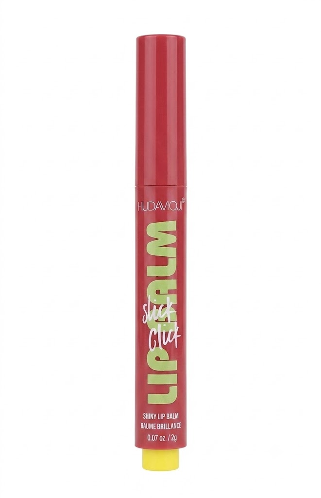 HUDAMOJI Slick Click Shiny Lip Balm Stick – Long-Lasting Hydrating Lip Gloss