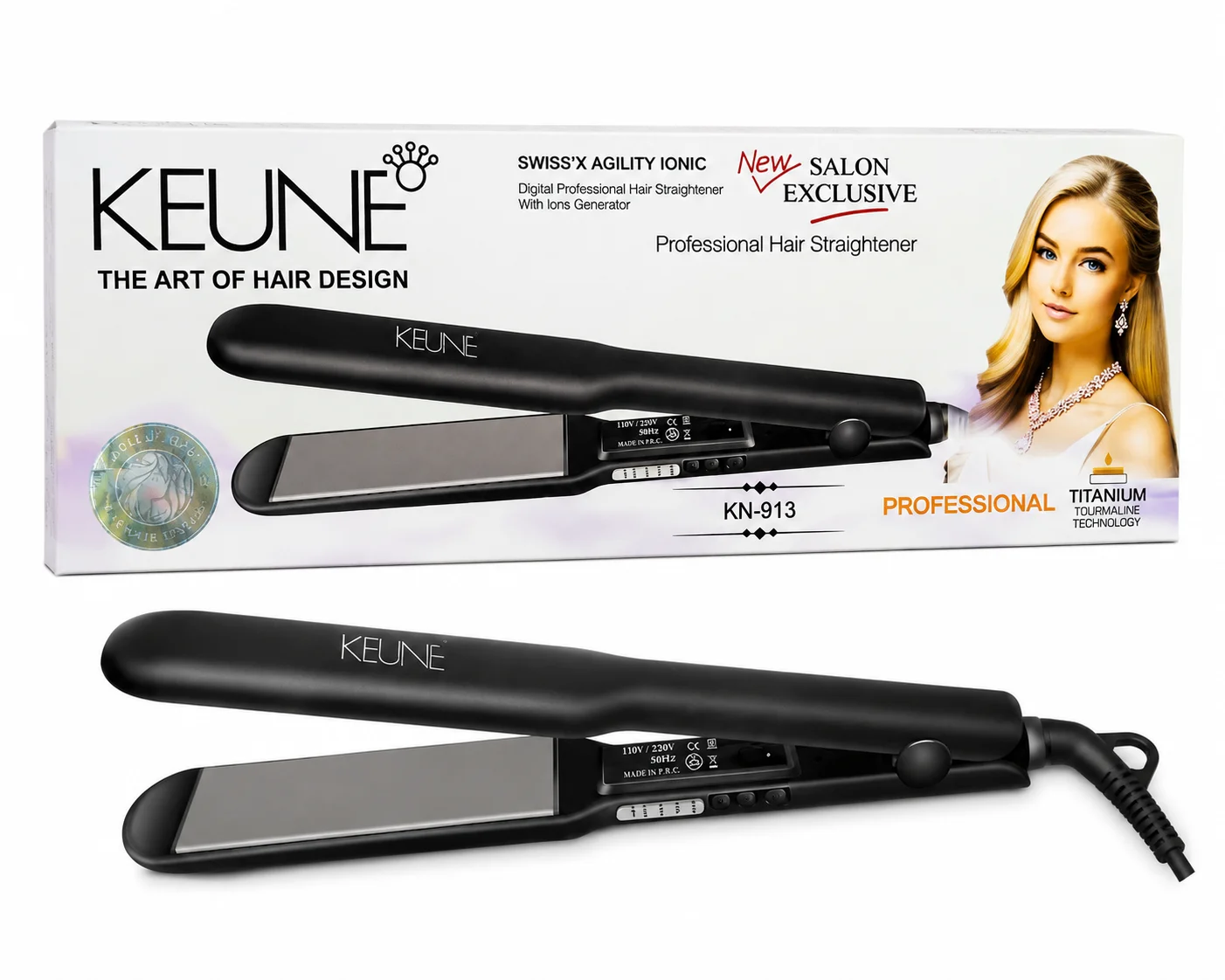 Keune Professional Hair Straightener – Swiss’X Agility Ionic Technology