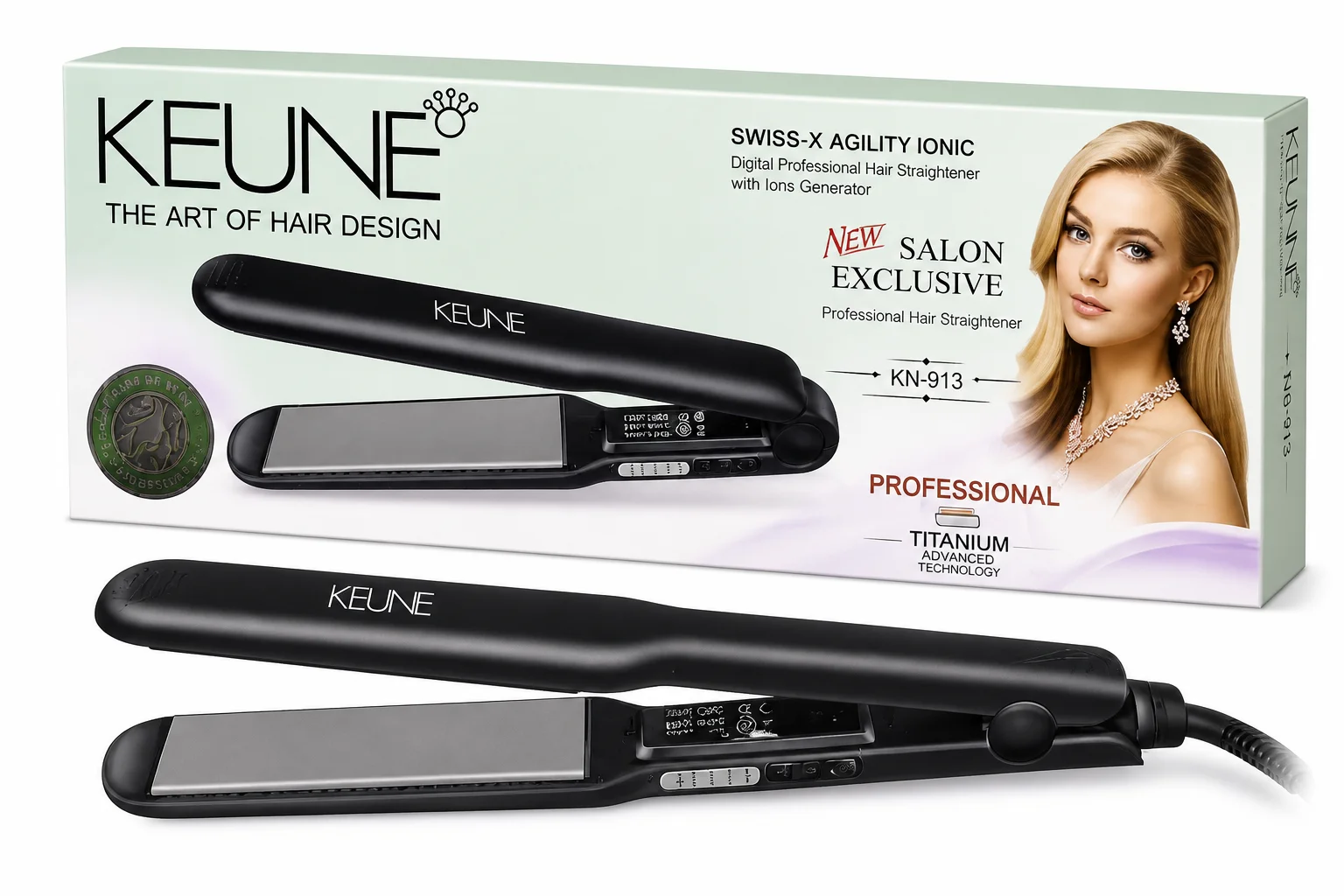 Keune Professional Hair Straightener KN-913 – Salon Exclusive Titanium Styler
