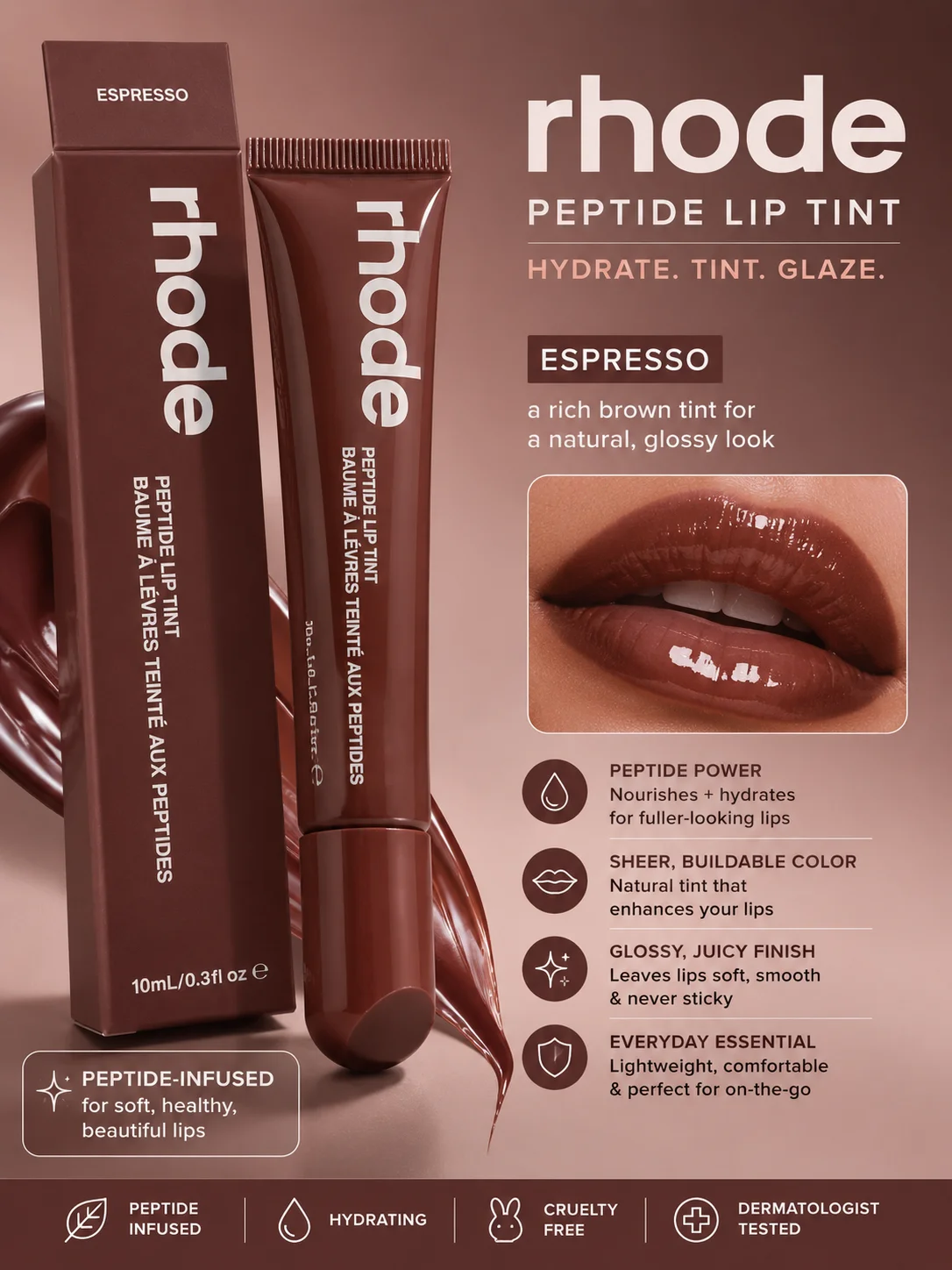 Rhode Peptide Lip Tint – Espresso
