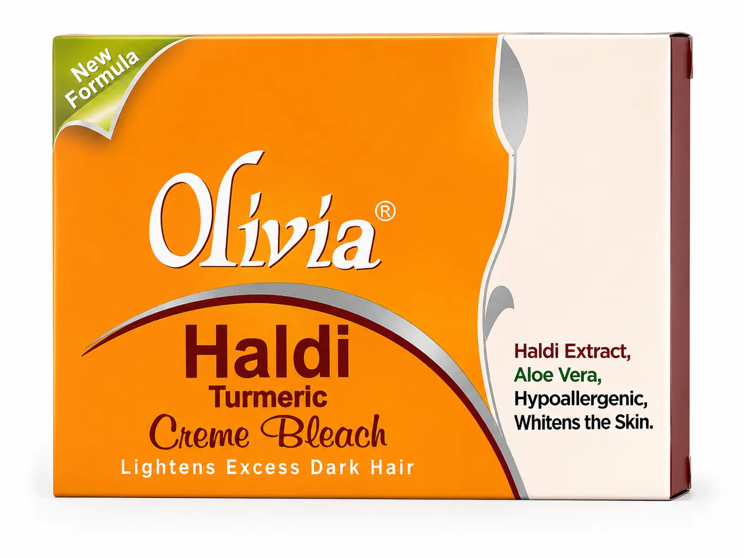 Olivia Haldi Turmeric Creme Bleach – Skin Brightening & Dark Hair Lightening Cream